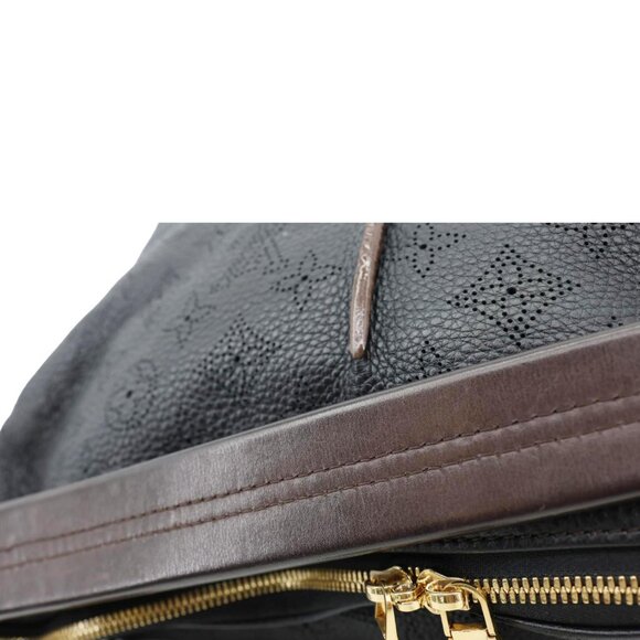 Louis Vuitton  Selene MM Mahina Leather Tote Shoulder Bag Black - Picture 14 of 16